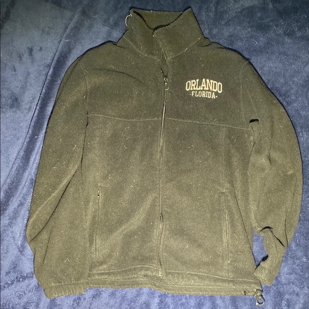 Orlando Florida Black Fleece Jacket